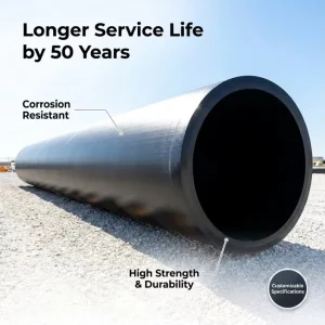 Durable HDPE Pipes PE Material High Pressure Lightweight Irrigation & Water Supply Pipes Over 50 Years Lifespan