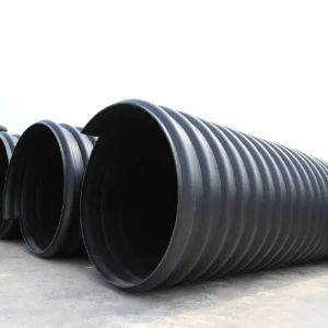 Durable HDPE Steel Strip Reinforced Corrugated High Pressure Flexible Black Underground Sewage Pipe Industrial Use