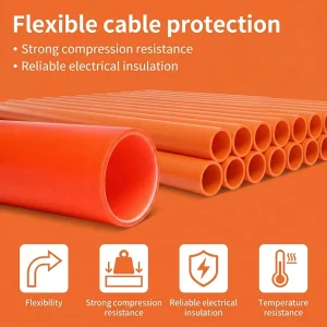 Durable High Pressure Flexible Heat Resistant MPP Electrical Conduit Pipe Industrial Power Cable Wiring Protection