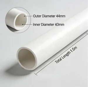 Durable ISO9001 Certified Round PVC Plastic Pipes for Water Supply Corrosion Resistant Custom-Made Guangdong China