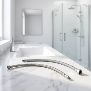 Durable Modern Design Stainless Steel Braided Flexible Kitchen Bathroom Faucet Hose Hot Cold Water
