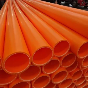 Durable Orange CPVC Flexible Pipe for High Voltage Underground Cable Protection Applications