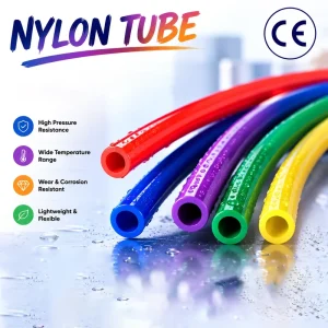 Durable PA6 Nylon Tube High Toughness & Abrasion Resistant Polyamide Hose Multiple Colors for Automation