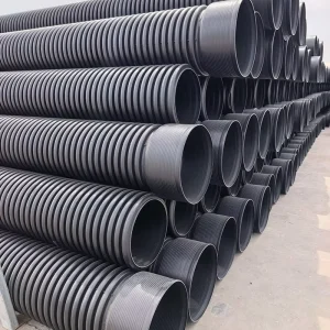 Durable PE Plastic HDPE Polyatylene Double Wall Corrugated Drainage Pipe 200mm 500mm Diameter Colored Corrugated Drain Pipe