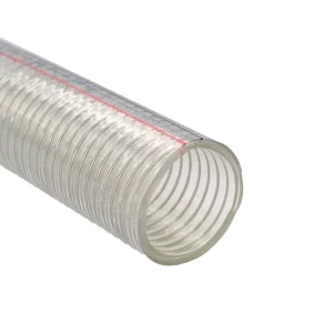 Durable PVC Steel Wire Hose 3 Inch Flexible Transparent Spiral 75mm Reinforced Custom Length 100m Water Resistant