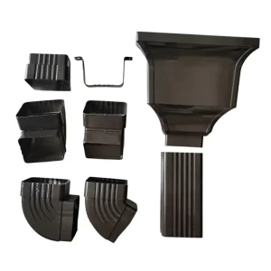 Durable Square Aluminum Downspout Funnel Modern Alloy Coated Rainwater Leader for Building Drainage