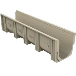 EN1433 Precast Polymer Concrete U Shaped Trench Drain Stormwater Drainage Channel for Municipal Road Infrastructure