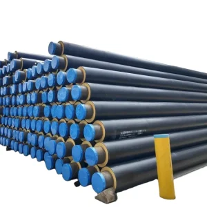 EN253 HDPE Jacket Polyurethane Foam Insulated Carbon Steel Pipe For Hot Water Supply Thermal Conductivity