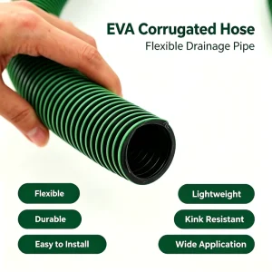 EVA Corrugated Hose Flexible Suction Drainage Pipe Wear Resistant Plastic Ventilation Conduit for Water Pump Farm Irrigation