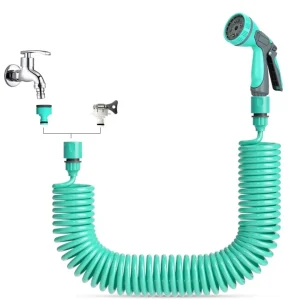 EVA Garden Hose 3/8” 1M Air Spring Hose Watering Coil PVC Hose for Farm Greenhouse Watering