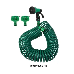 EVA Garden Telescopic Spring Tube Garden Hose Plastic Multifunctional Car Wash Water Spray Sprinkler for Garden