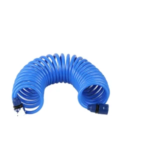 EVA Plastic Coiled Spiral Garden Hose 3/8 Inch Diameter BS Standard 10 Bar Pressure Irrigation Hoses & Reels