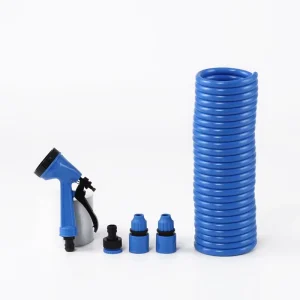 EVA Plastic Spring Tube Magic Expandable Garden Watering Hose with Quick Connector