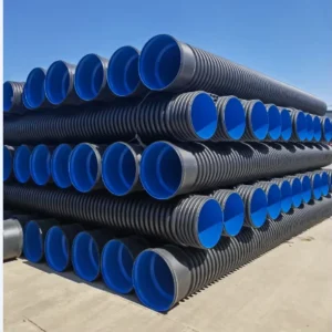 Easy to Connect Compression resistant HDPE Double Wall Corrugated Pipes Used for Rainwater and Sewage Drainage