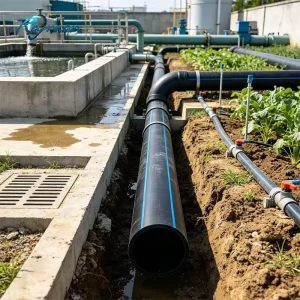 Eco Friendly High Pressure Durable Flexible HDPE Pipe SDR17 Recyclable Aquaculture Pond Water Circulation Pipeline