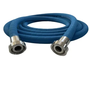 Eco friendly Light Blue Rubber Garden Hose with Safety Clamps and Quick Coupling for Watering Irrigation Non Toxic
