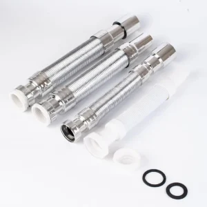 Electroplated PVC Plastic Strainer Flexible Waste Drain Pipe for Bath Wash Basin