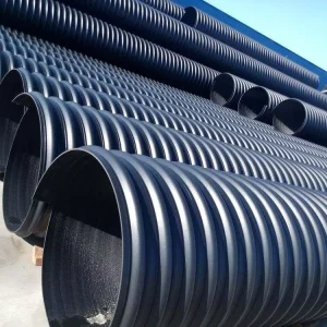 Engineering HDPE Steel Belt Reinforced Corrugated Pipe DN50 630 DN900 2400 PE100 Steel Plastic Composite Sewage Discharge Tube