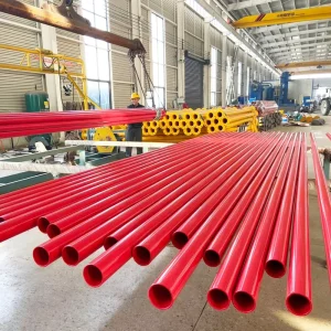 Epoxy Powder Coated Thick Wall ERW Steel Pipes GB Standard Customizable
