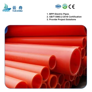 Excellent Insulation Properties High Pressure Non-Toxic Anti-UV DN100mm MPP Power Pipes for Wastewater Discharge