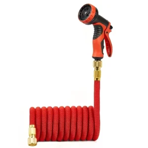 Expandable Latex Garden Hose 3X Stretch Flexible Lightweight Heavy Duty Leakproof Outdoor Watering Hose
