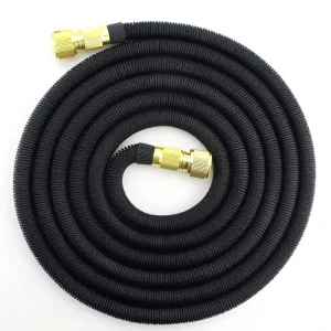Expandable Latex Garden Water Hose High Pressure Resistant Stretch Anti Aging No Kink Leak Proof Adjustable Spray