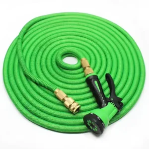 Expandable Rubber Garden Hose 25ft 100ft Flexible Retractable Garden Hose Reel with Metal Mounting