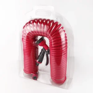Expanding Coil Hose Nozzle Water Gun Set Lightweight Rebound Tube Retractable Water Pipe EVA Recoil Garden Hose