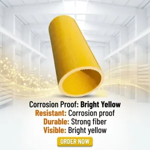 FRP Pultruded Profiles Round Pipe High Strength Pultruded FRP Round Tube Lightweight GRP Tube for Handrail System and Guardrails