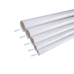 Factory 16mm 20mm 25mm 31.5mm 40mm Thin Wall Electrical Conduit Colored PVC Plastic Pipe