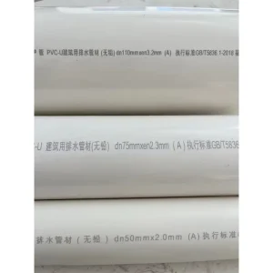 Factory Customizable PVC U Construction Drainage Pipe 110mm to 200mm UPVC Plastic Tube for Building Wastewater Sewage Drainage