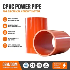 Factory Direct CPVC Power Pipe for Underground Electrical Cable Protection Power Grid Utility Engineering