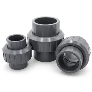 Factory Grey UPVC Union Socket PVC Pressure Pipe Fitting for Potable Water Supply Plumbing