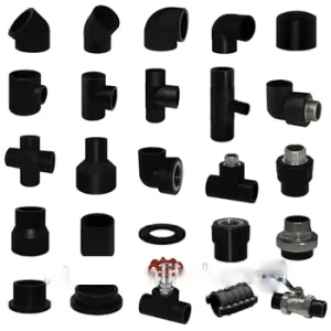 Factory HDPE 90 Degree Elbow Bend Pipe Conector Polyethylene Tube Cap Plastic Water PE Pipe Fitting