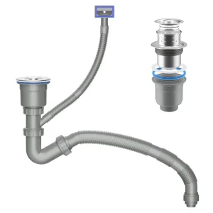 Factory Kitchen Sink Strainer Stainless Steel Kitchen Sink Basket Waste Strainer With Flexible Hose Pipe