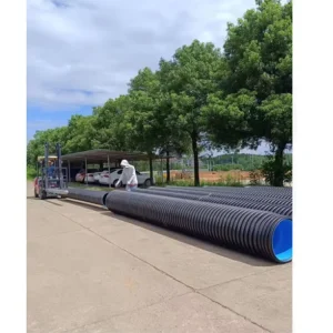 Factory Large Diameter DN200-DN800mm SN4 SN6 SN8 HDPE Double Wall Corrugated Drainage Sewage Pipe Socket Fusion