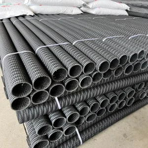 Factory Outlet PE100 SN8 200 1100MM HDPE Double Wall Corrugated Mesh Rigid Permeable Drainage Pipe Hard Perforated