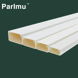 Factory PVC Electric Cable Conduit Wire Trunking Pipe PVC Square Cable Trunking With Sticker