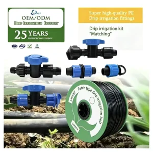 Factory Price Durable Plastic Drip Tape 16mm Drip Pipe Line with Fittings for 1 Hectare Drip Irrigation Systems