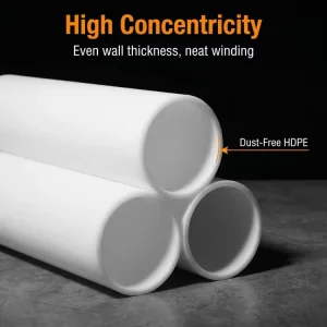 Factory Price HDPE PE Coiled Core Pipe Flexible Plastic Winding Tube for Tape Core Stretch Film Roll