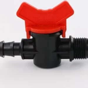 Factory Price PP Material Barb Male Thread Valve Drip Pipe Tape Lock Valve Fittings for Agricultural Irrigation Systems