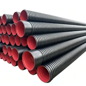 Factory Sale Dn 120 160mm 600 1000mm Polyethylene HDPE Double Wall Corrugated Drainage Pipe Sewage Plastic Tubes