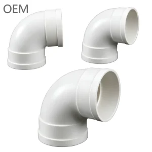 Factory Supply PVC U 90 Degree Elbow Drainage Fittings High Pressure Plastic Pipe Connector for Residential Sewage