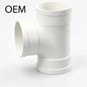 Factory Supply PVC U Tee Drainage Fittings White Plastic Pipe Connector For House Sewage Installation