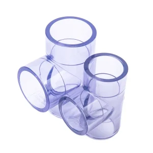 Factory Water Pipe Fittings UPVC Transparent Tee for Industrial