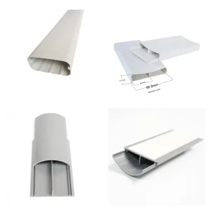 Fire Resistant PVC Plastic Semicircular Network Cable Trunking UV Resistant Decorative Wires Duct Installation Concealer Halogen