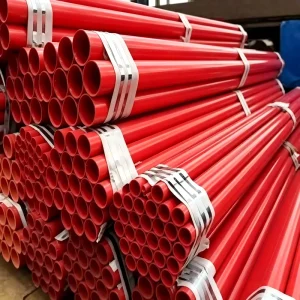 Fire Resistant Plastic Coated Steel Pipe for Sprinkler Systems Anti Corrosion Long Life