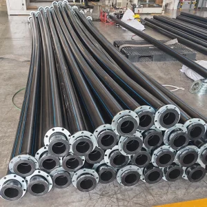 Flanged HDPE Mining Pipe Impact Resistant Anti Corrosion Pipeline for Underground Mine Drainage Waste Water Delivery