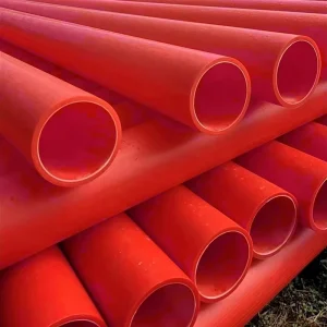 Flexible Buried PVC Cable Pipe 63 110mm Plastic Conduit for Road Power Communication