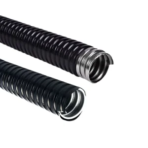 Flexible Conduit PVC Coated Black Flame Resistant Flexible Metallic Conduit for Electric Cable Wire Protection